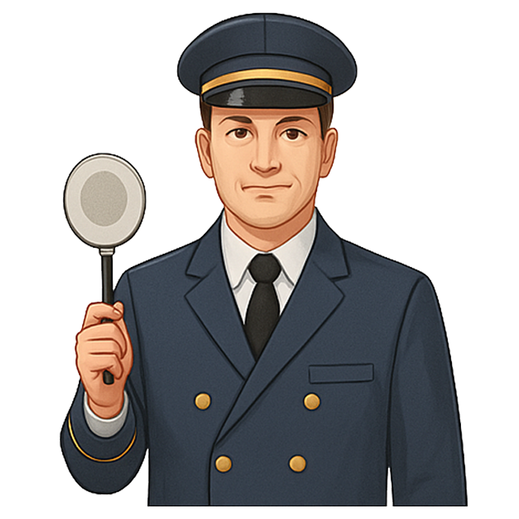 trainman แปลว่า พนักงานรถไฟ