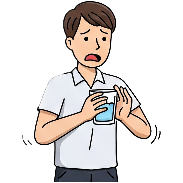 tremble แปลว่า สั่น,เขย่า