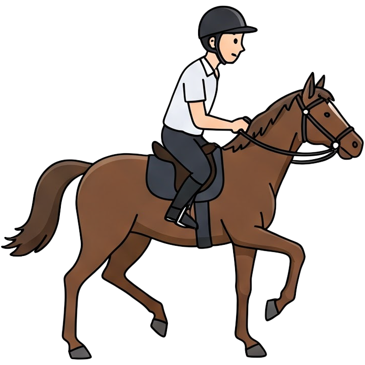 trot แปลว่า วิ่งเหยาะๆ (ม้า)