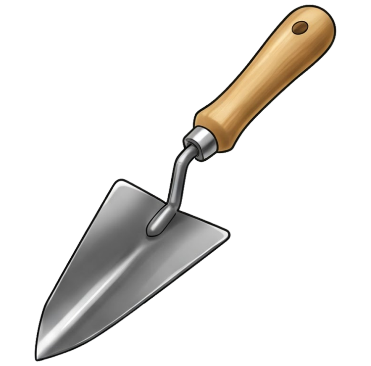 trowel แปลว่า ช้อนปลูก