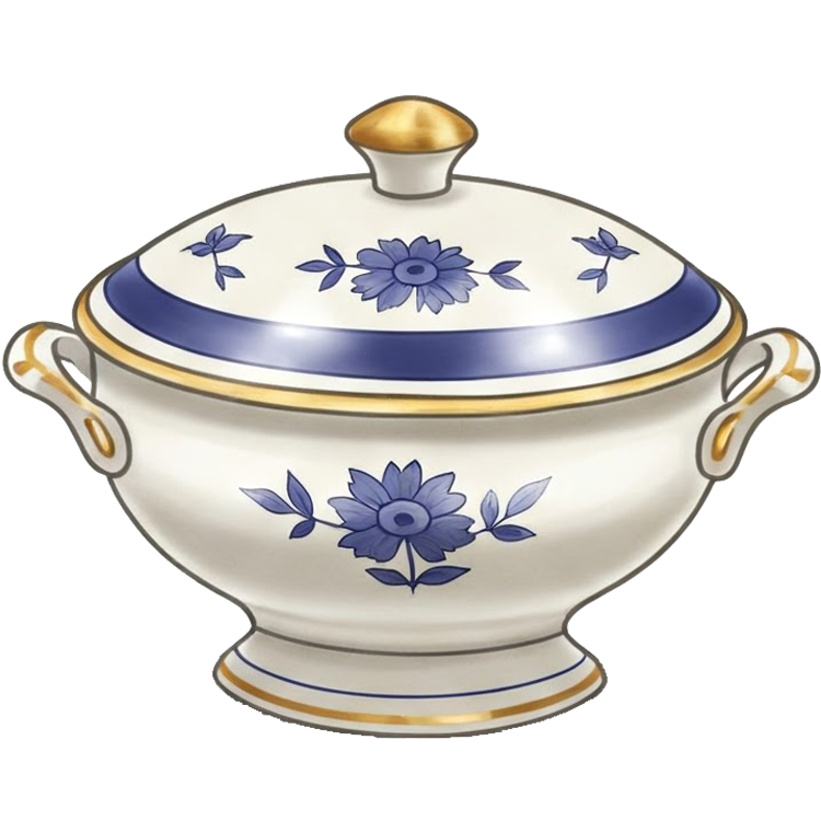 tureen แปลว่า ชามใส่ซุบมีฝาปิด
