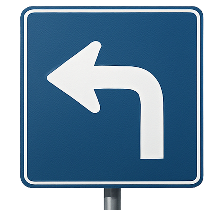 Turn left แปลว่า เลี้ยวซ้าย