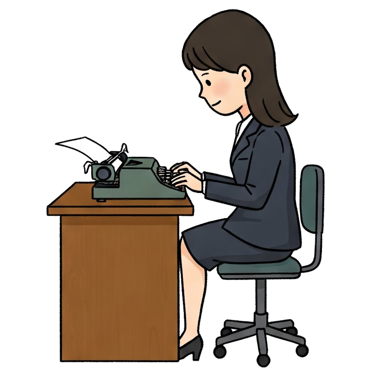 typist แปลว่า พนักงานพิมพ์ดีด