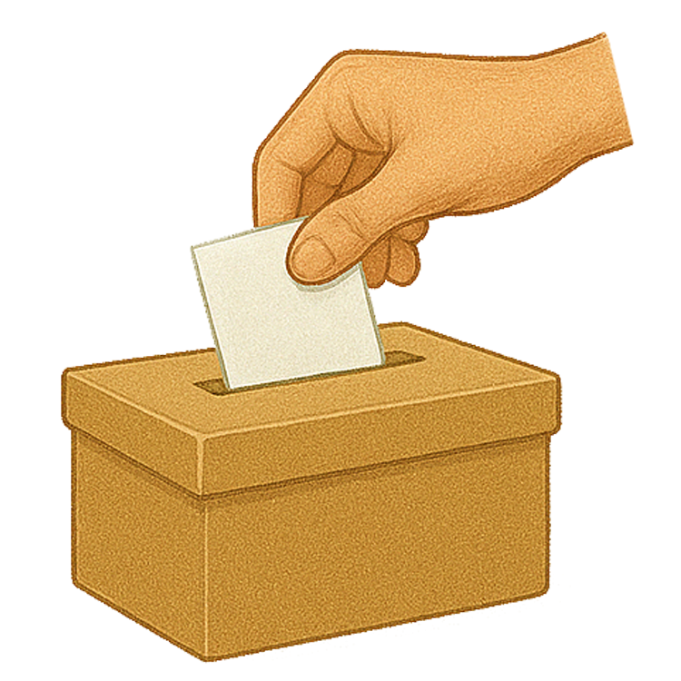 vote แปลว่า ลงคะแนน