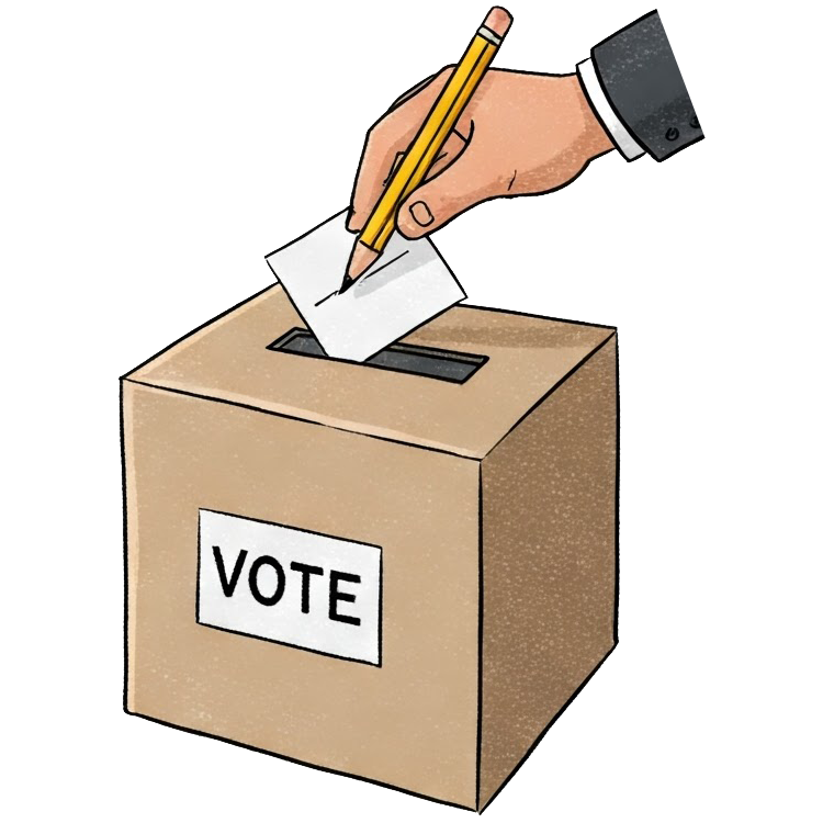 vote แปลว่า ลงคะแนน