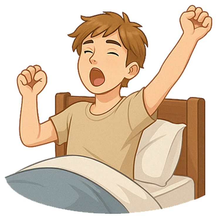 wake แปลว่า ตื่นนอน