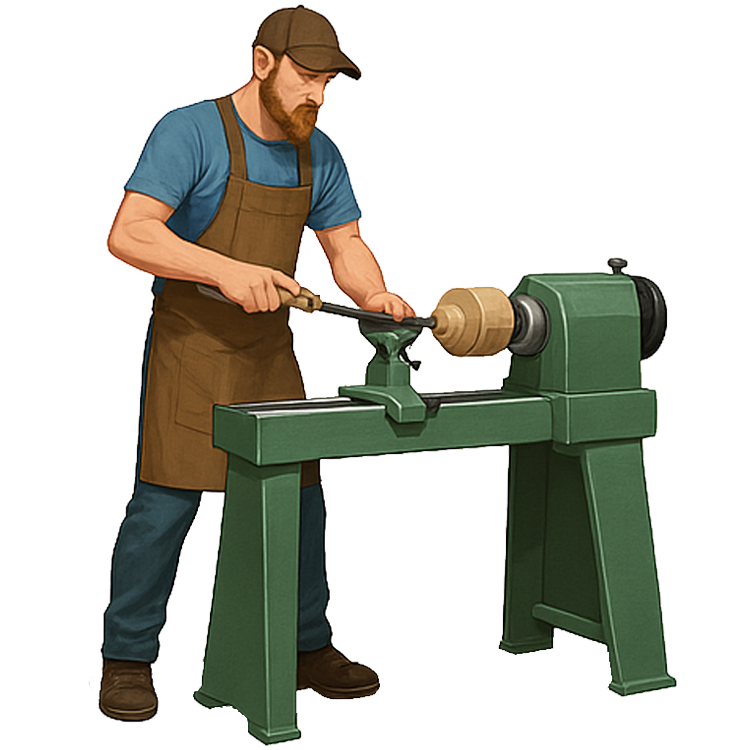 wood-turner แปลว่า ช่างกลึงไม้เป็นรูปต่างๆ