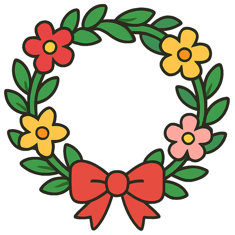 wreath แปลว่า พวงมาลัย,ดอกไม้ประดับ