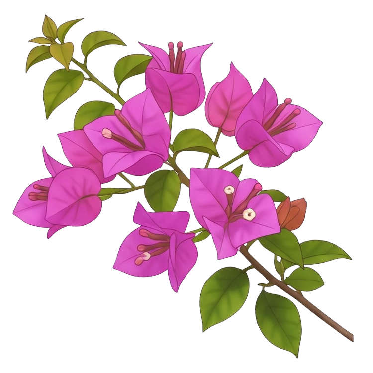 bougaville แปลว่า ดอกเฟื่องฟ้า