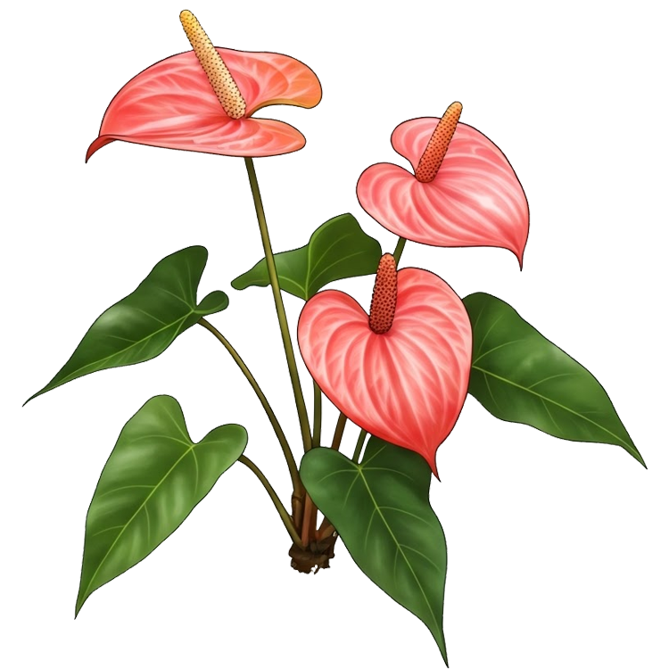 flamingo plant แปลว่า ดอกหน้าวัว