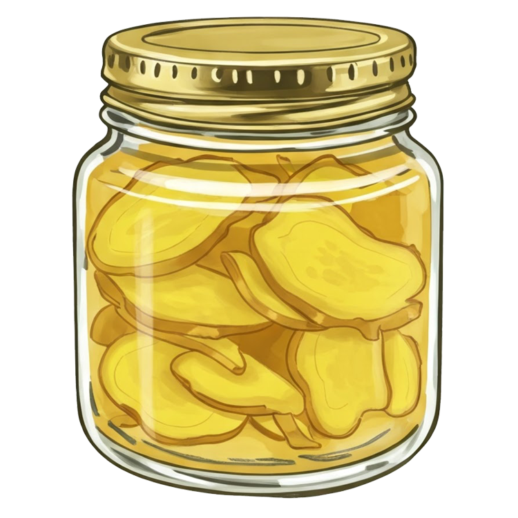 pickled ginger แปลว่า ขิงดอง