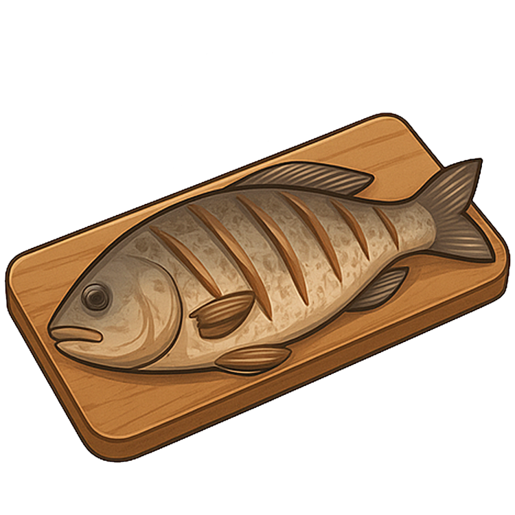 grilled fish แปลว่า ปลาย่าง