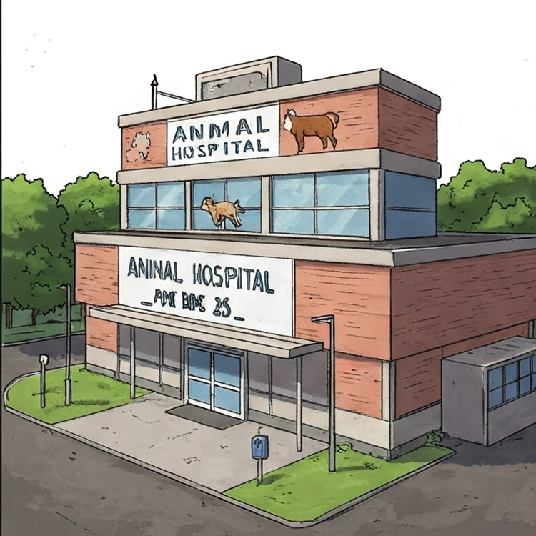 animal hospital แปลว่า โรงพยาบาลสัตว์