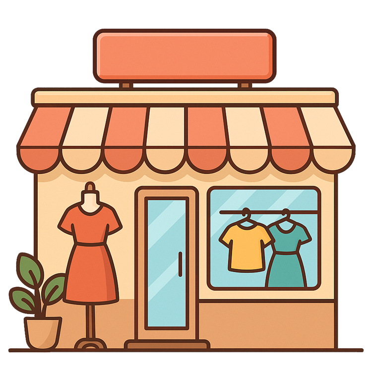 clothing shop แปลว่า ร้านขายเสื้อผ้า