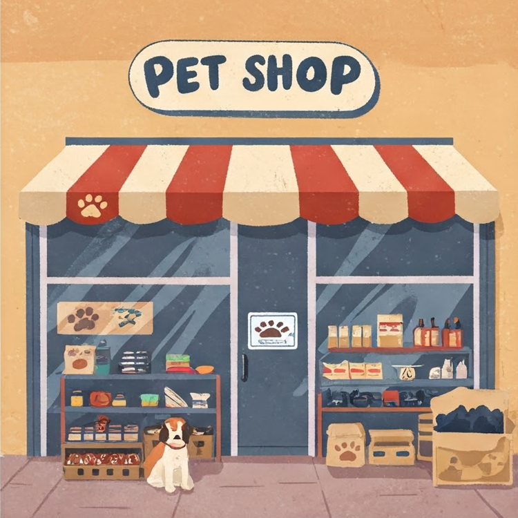 pet shop แปลว่า ร้านขายสัตว์เลี้ยง
