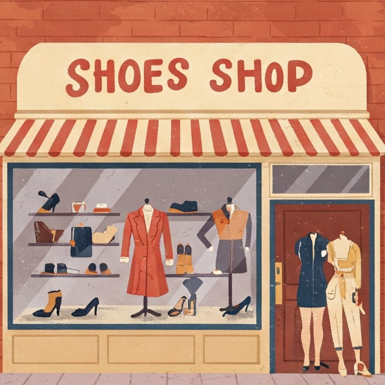 shoes shop แปลว่า ร้านขายรองเท้า