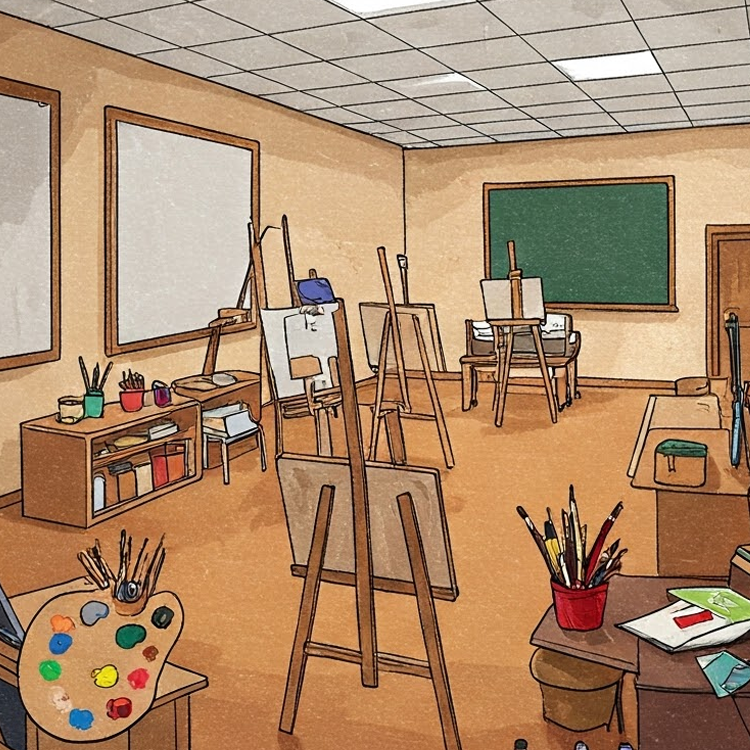 art room แปลว่า ห้องศิลปะ