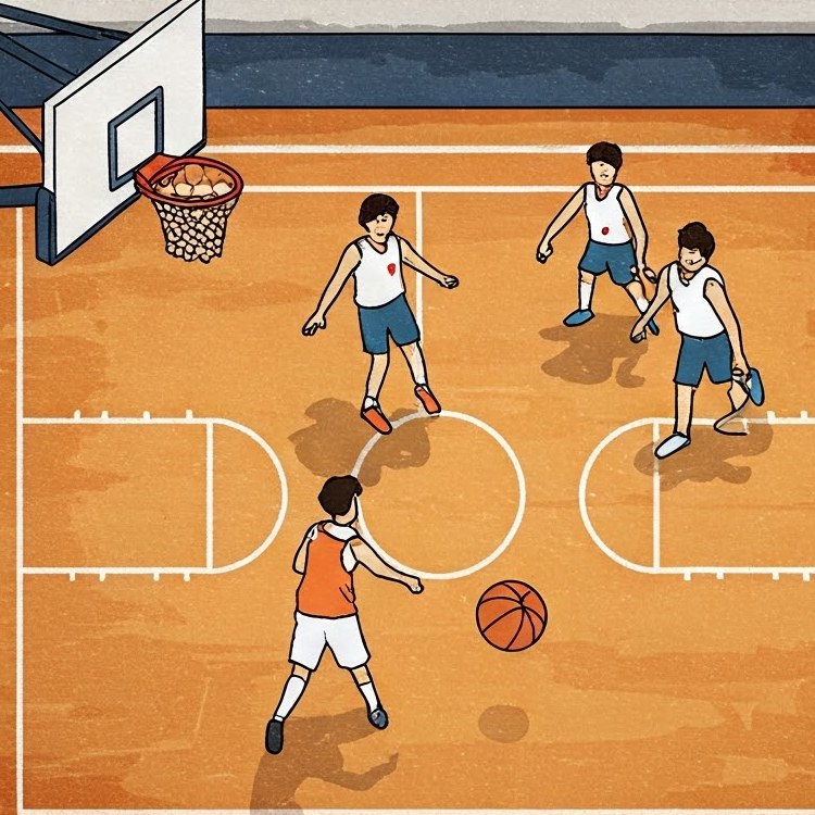 basketball court แปลว่า สนามบาสเก็ตบอล