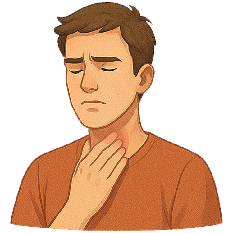 sore throat แปลว่า อาการเจ็บคอ