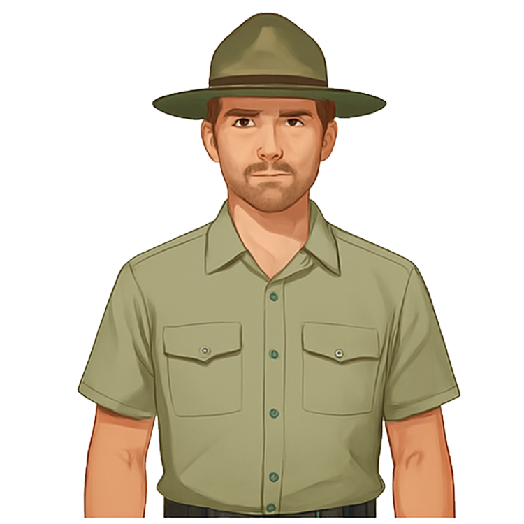 park ranger แปลว่า เจ้าหน้าที่ดูแลอุทยาน