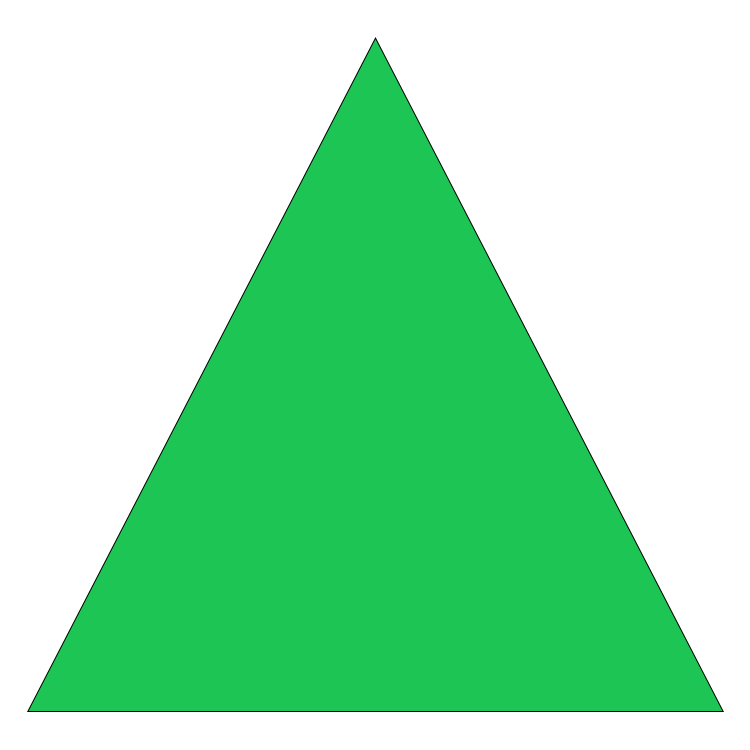 equilateral triangle แปลว่า สามเหลี่ยมด้านเท่า