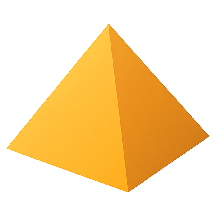 square pyramid แปลว่า พีระมิดสี่เหลี่ยม