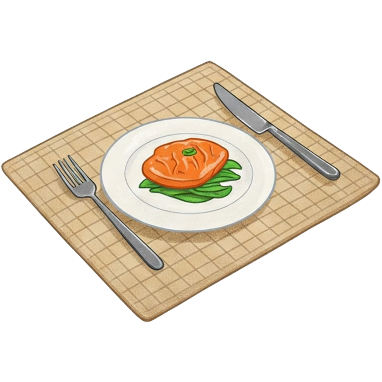 plate mat แปลว่า ผ้ารองจาน