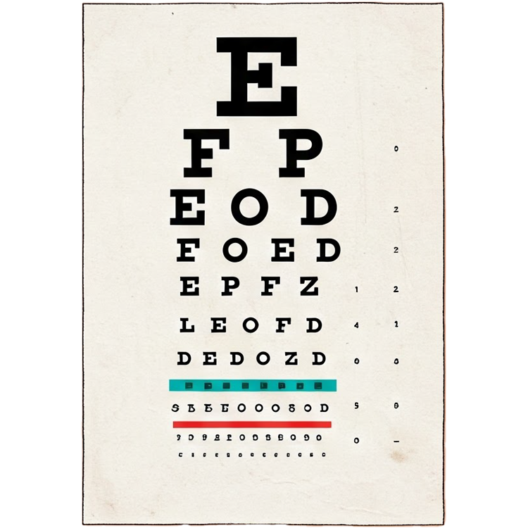 eye chart แปลว่า แผนภูมิวัดสายตา