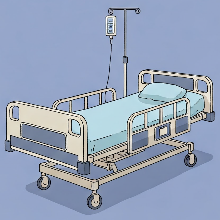 hospital bed แปลว่า เตียงคนไข้