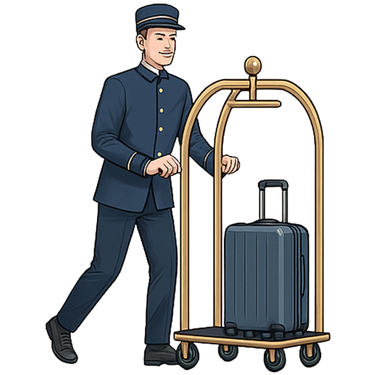 bellman แปลว่า พนักงานขนสัมภาระ