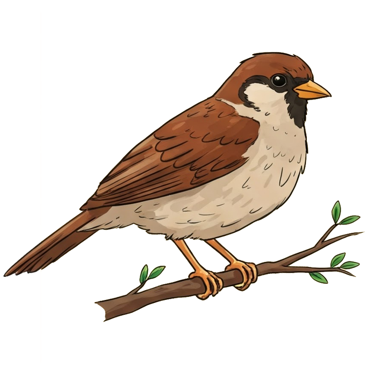 hen-sparrow แปลว่า นกกระจอกตัวเมีย