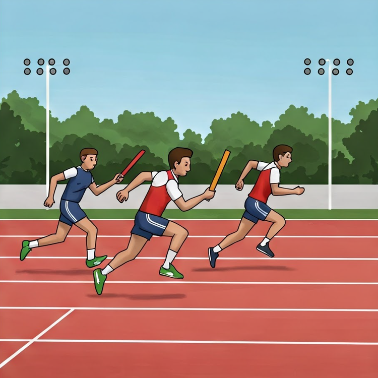 relay race แปลว่า กีฬาวิ่งผลัด