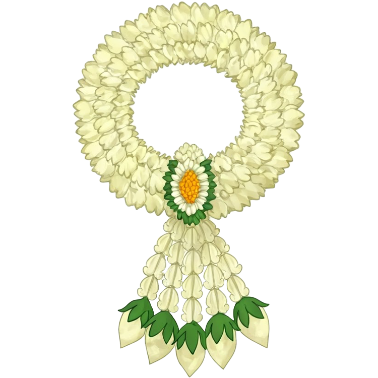 jasmine garland แปลว่า พวงมาลัยดอกมะลิ