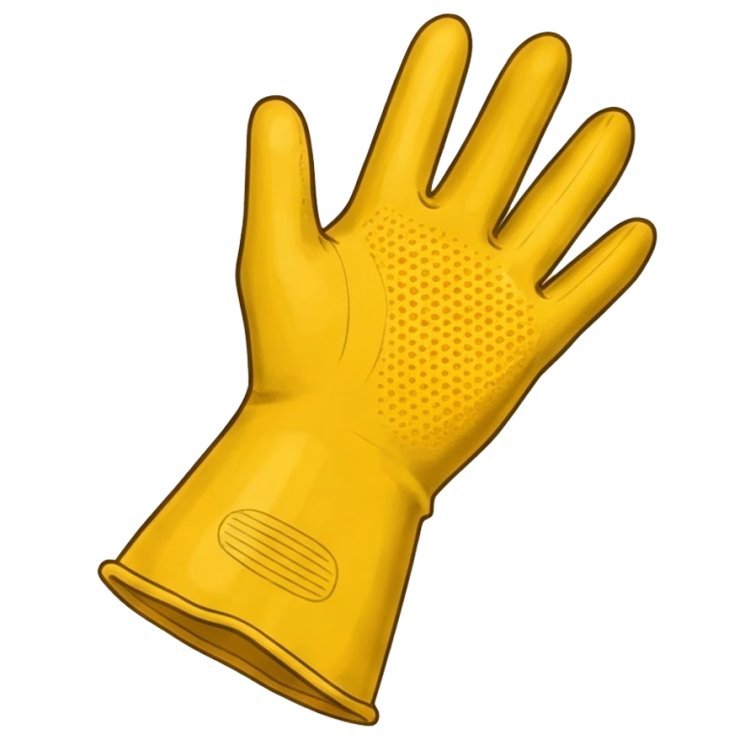 glove แปลว่า ถุงมือยาง