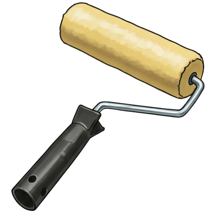 paint roller แปลว่า ลูกกลิ้งทาสี