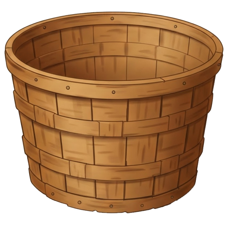 wood basket แปลว่า ตะกร้าไม้