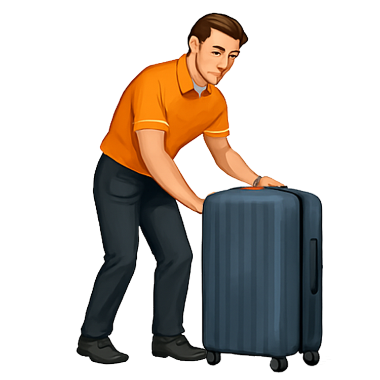 baggage handler แปลว่า พนักงานหิ้วกระเป๋า