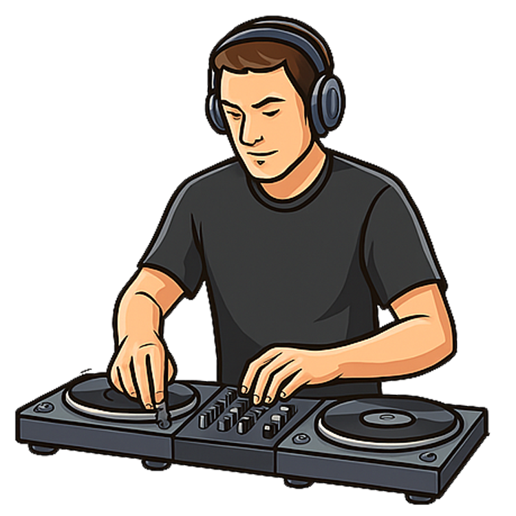disc jockey แปลว่า ผู้จัดรายการเพลง/ดีเจ