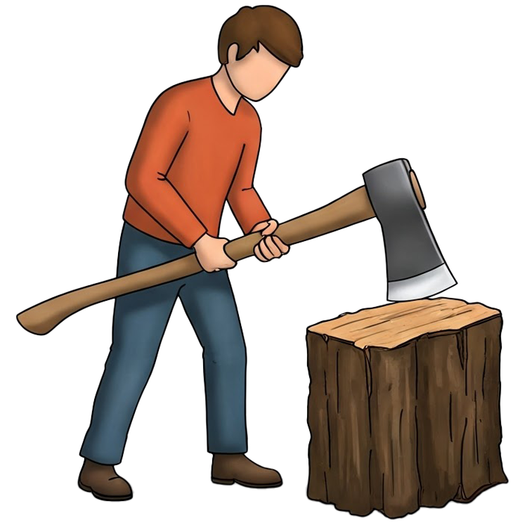 hew แปลว่า ฟัน,แทง,สับ