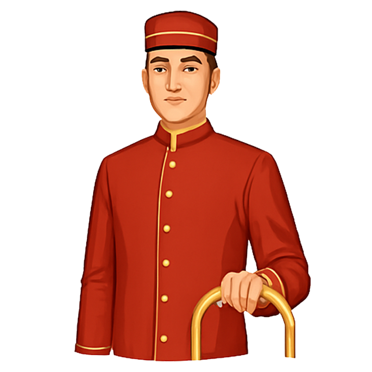 bellboy แปลว่า พนักงานยกกระเป๋า