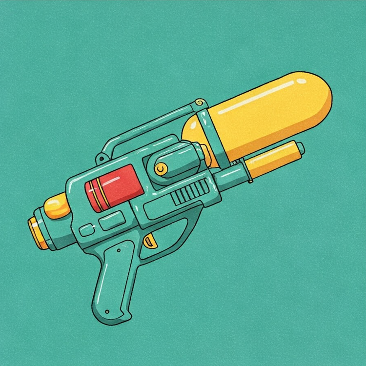 water gun แปลว่า ปืนฉีดน้ำ