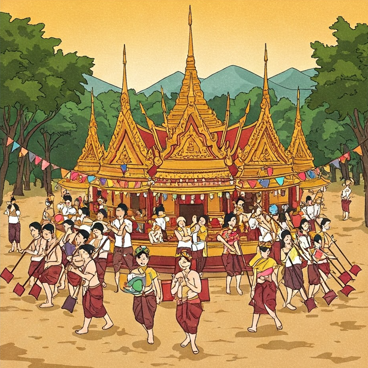 Songkran festival แปลว่า เทศกาลสงกรานต์