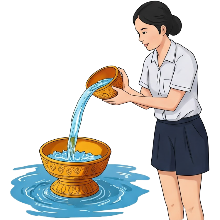 pour แปลว่า ริน,เท