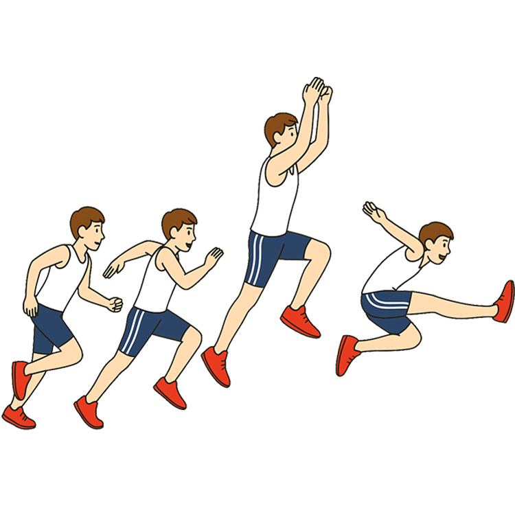 triple jump แปลว่า เขย่งก้าวกระโดด