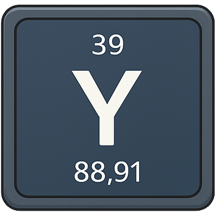 yttrium แปลว่า ธาตุอิตเทรียม (Y)