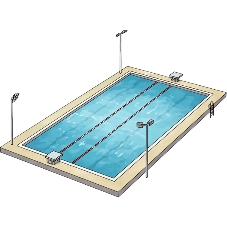 sport swimming แปลว่า สนามว่ายน้ำ