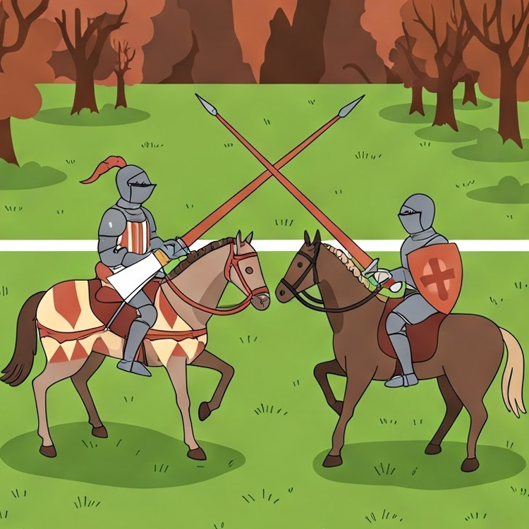 joust แปลว่า ประลองยุทธ์บนหลังม้า