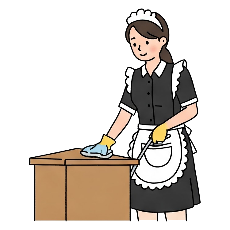 clean the house แปลว่า ทำความสะอาดบ้าน