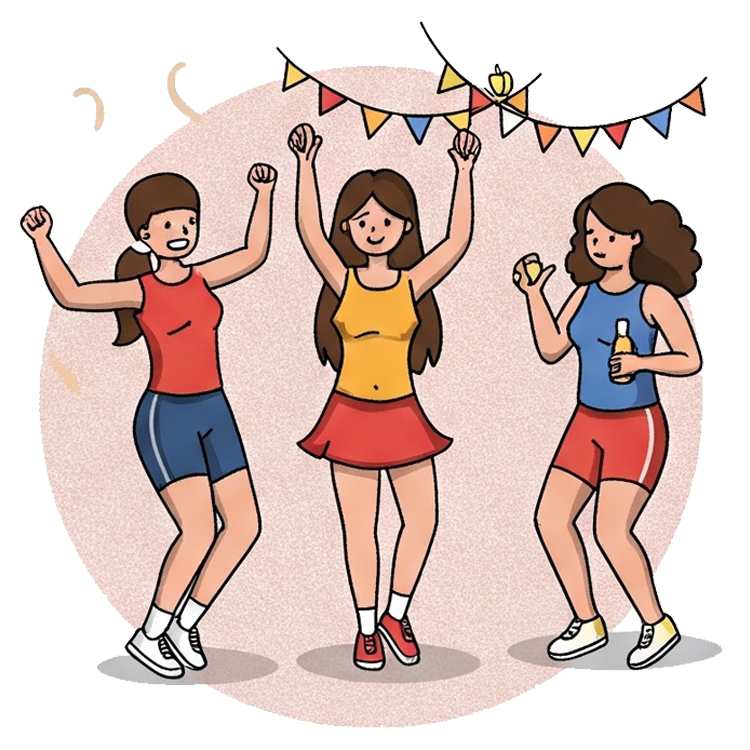 go to a party แปลว่า ไปงานเลี้ยง