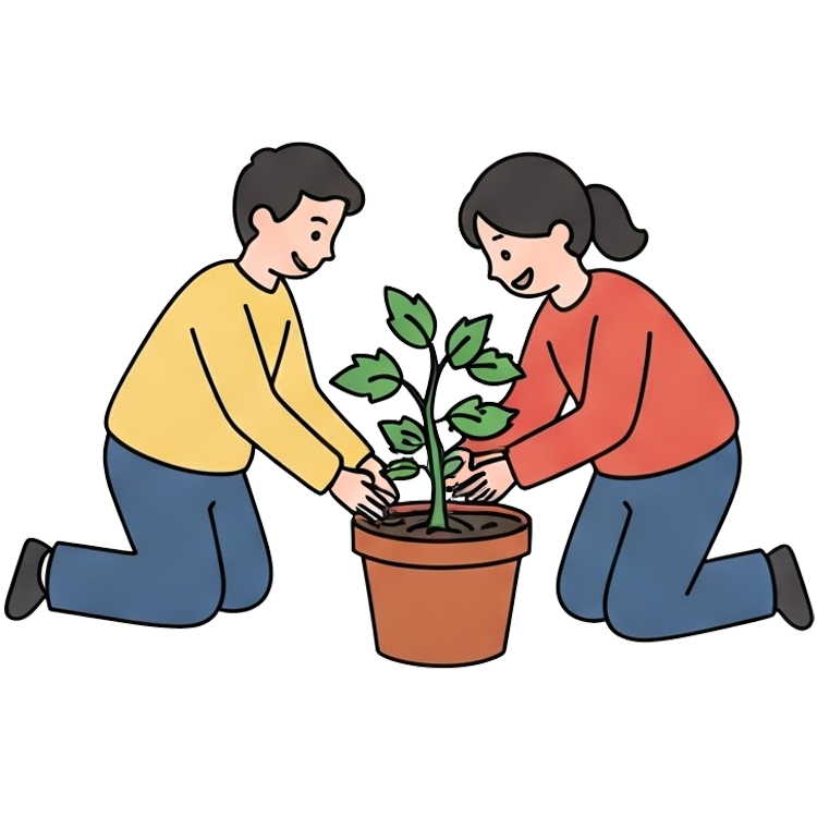 grow a plant แปลว่า ปลูกต้นไม้